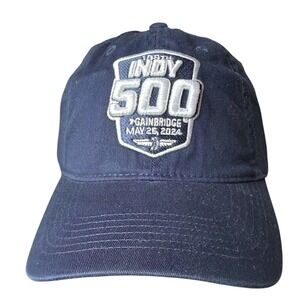 IndyCar 108th Indy 500 Gainbridge 2024 Navy Blue Slouch Hat IMS1MH240300 NEW